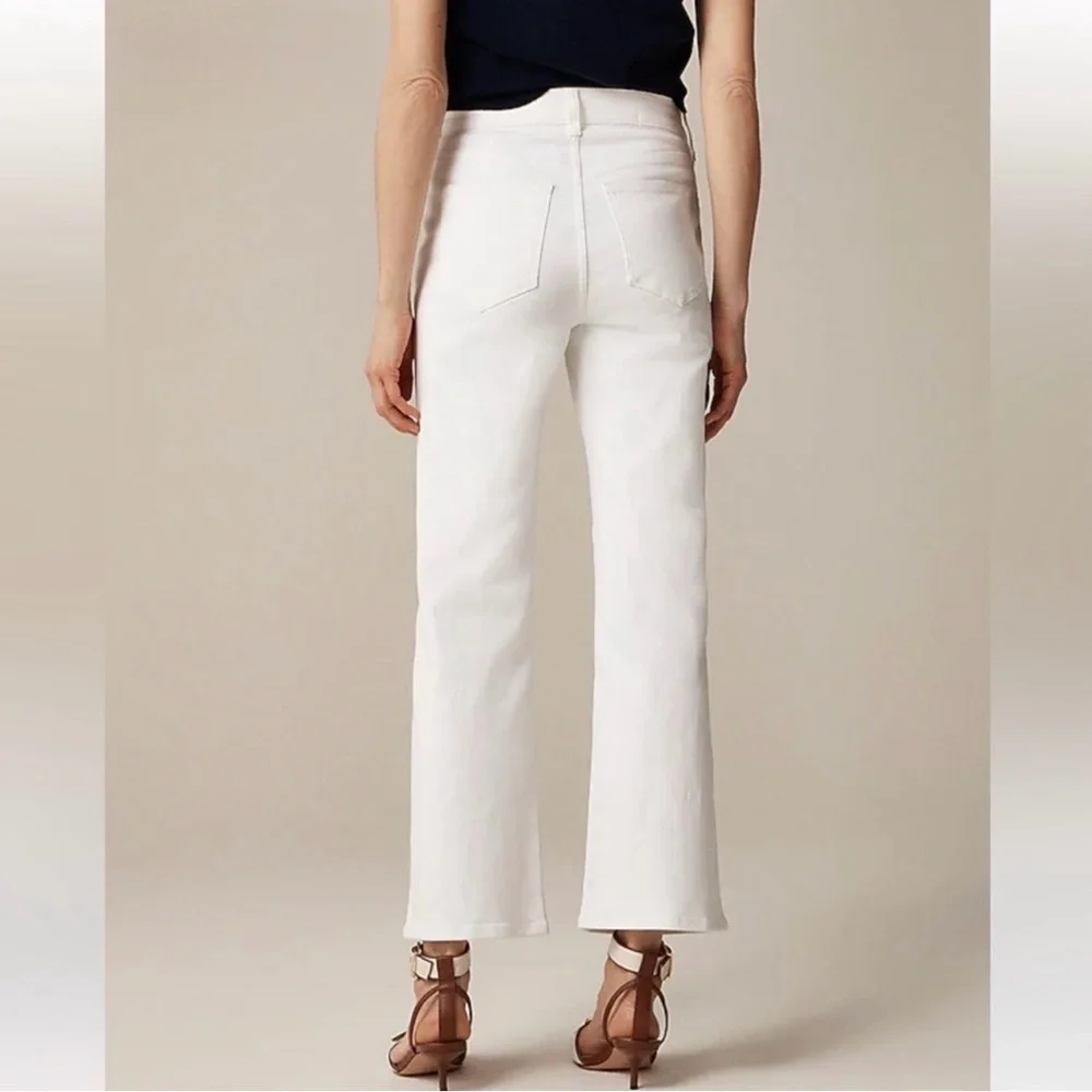 NWT J. Crew Petite High-rise Kickout Jean White